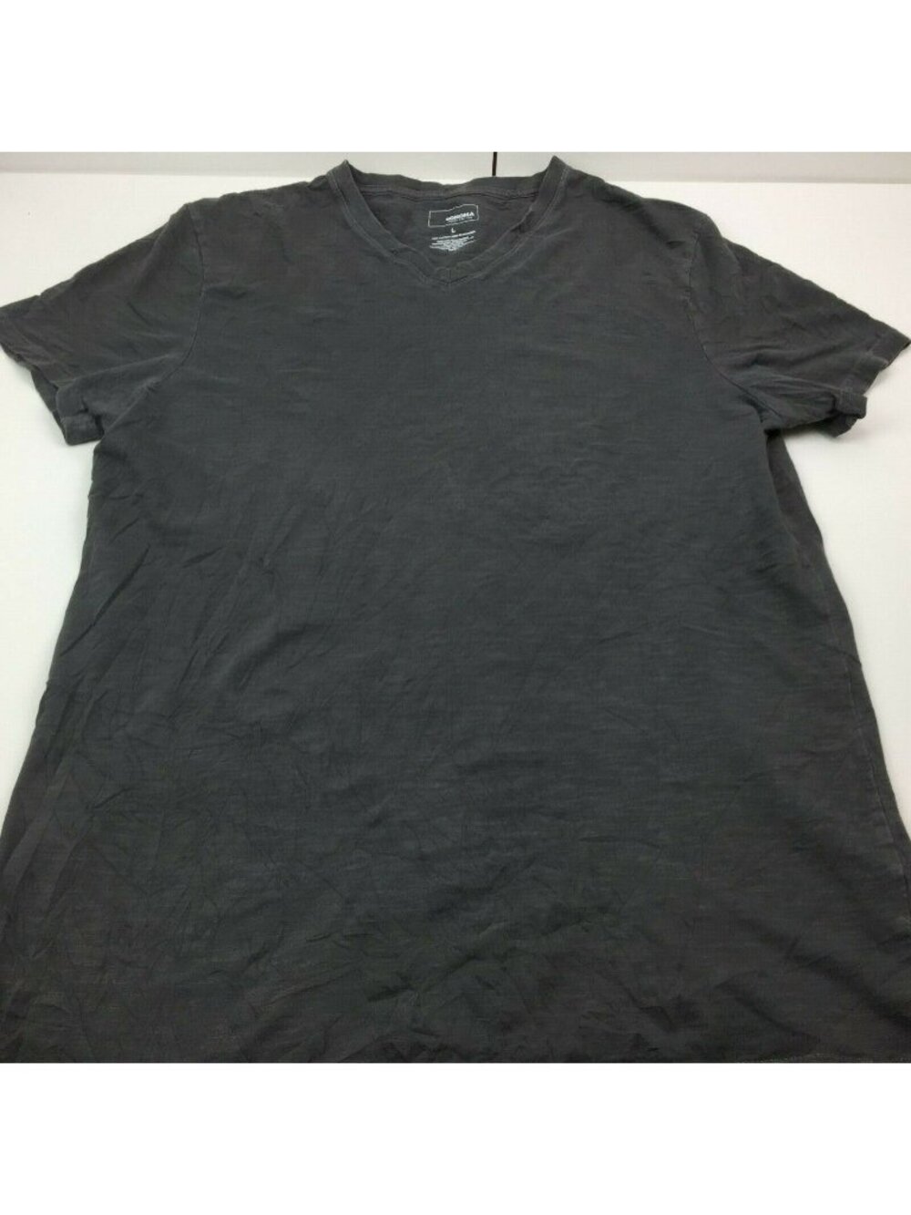 Sonoma Mens Black Short Sleeve V-Neck T-Shirt Heather Large